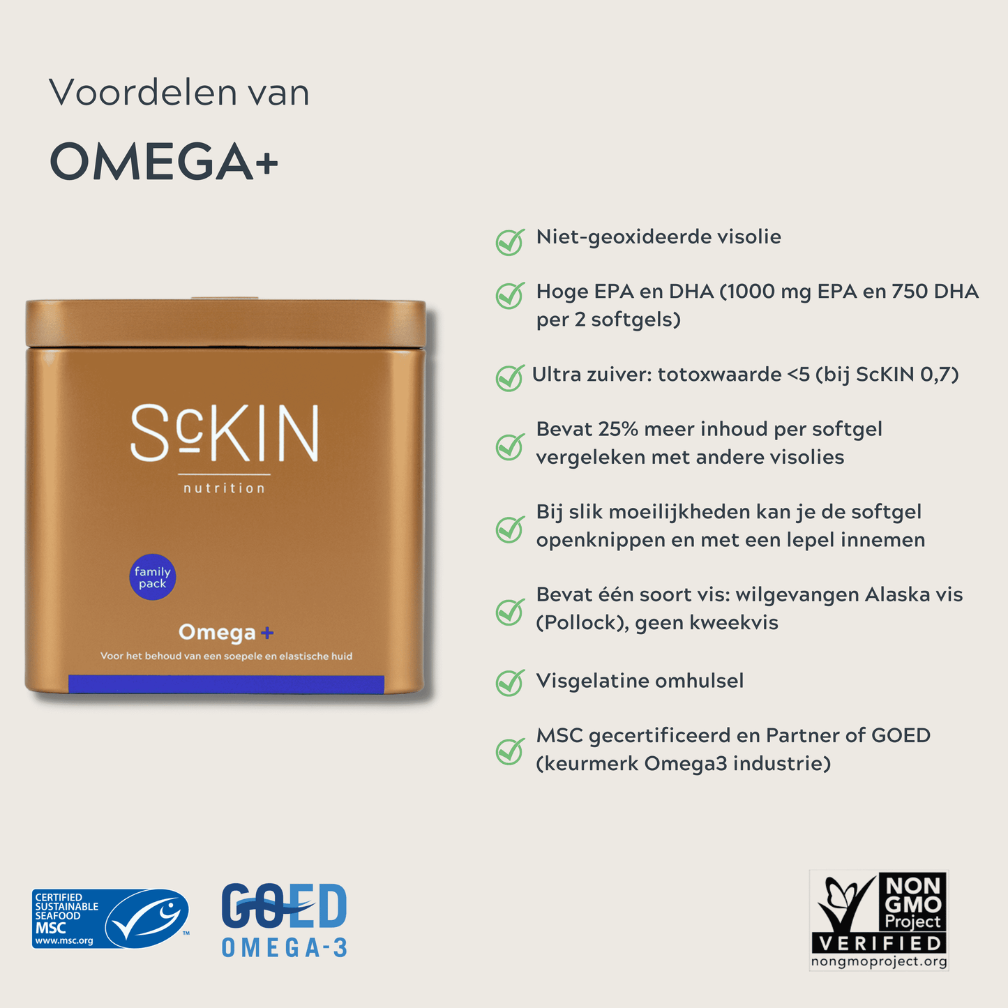 ScKIN OMEGA+ Family Pack 200softgels.